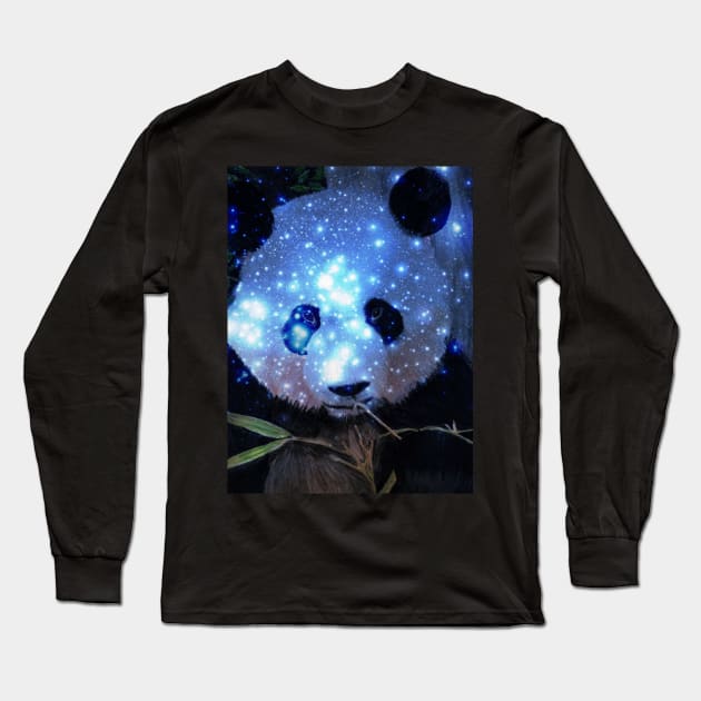 Panda Bear Long Sleeve T-Shirt by teenamarie23art